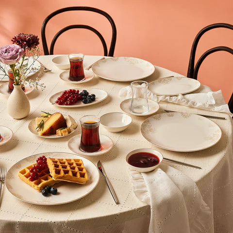 Karaca Siena Ensemble De Petit-Déjeuner 20 Pièces, Blanc