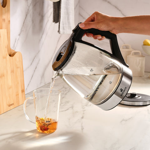 Karaca Glacia Bouilloire En Verre, 2200W, 1,8L, Transparent