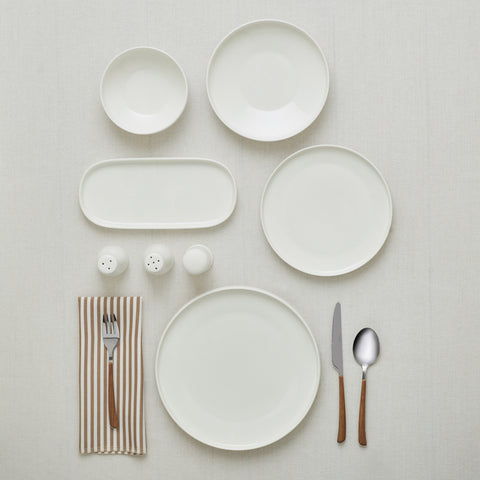 Karaca Stream Bone Sirius Service De Table 53 Pièces 12 Personnes Blanc