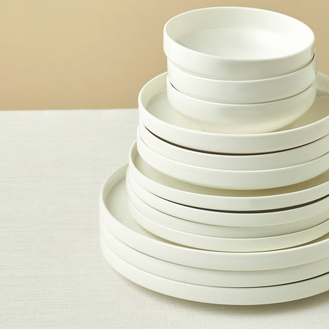 Karaca Stream Bone Sirius Service De Table 53 Pièces 12 Personnes Blanc