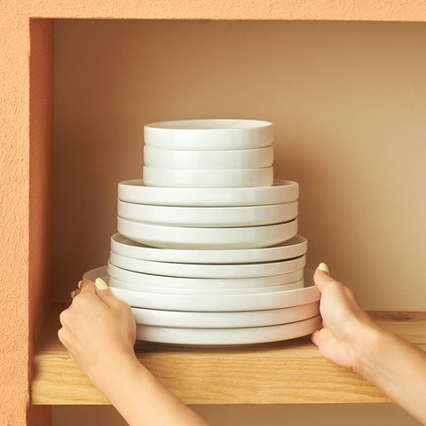 Karaca Stream Bone Sirius Service De Table 53 Pièces 12 Personnes Blanc