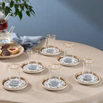Karaca Elena Service à thé, 12 pièces, pour 6 personnes