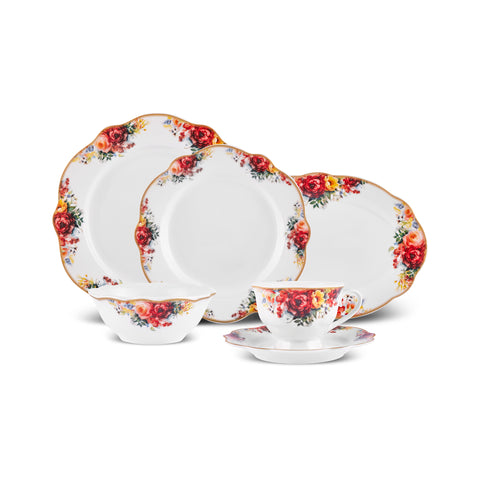 Karaca Forever Bone Amarose Service De Petit-déjeuner 26 Pièces