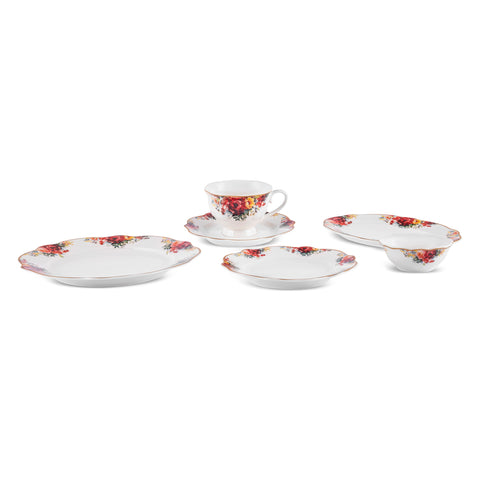 Karaca Forever Bone Amarose Service De Petit-déjeuner 26 Pièces