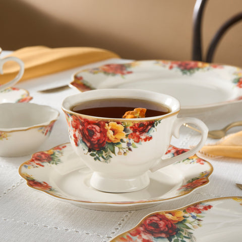 Karaca Forever Bone Amarose Service De Petit-déjeuner 26 Pièces