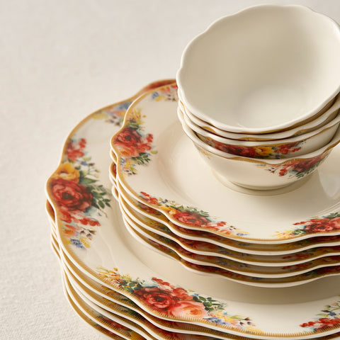 Karaca Forever Bone Amarose Service De Petit-déjeuner 26 Pièces