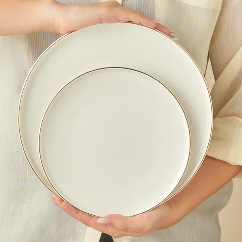 Service de Table Karaca Stream Bone Meridian, 24 Pièces, pour 6 Personnes, Doré