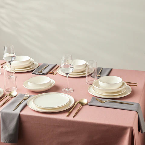 Service de Table Karaca Stream Bone Meridian, 24 Pièces, pour 6 Personnes, Doré