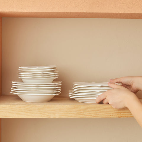 Karaca Stream Bone Vintage Service de Table 24 Pièces pour 6 Personnes, Doré