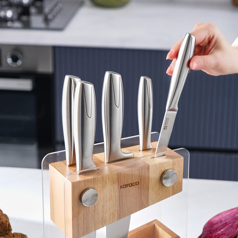 Karaca Meister Hamburg Set de 6 Couteaux avec Support