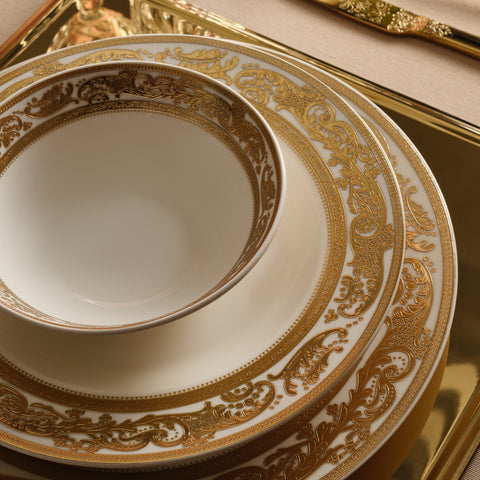 Karaca Elegance Bone Isola Service De Table 24 Pièces Pour 6 Personnes, Multicolore