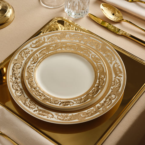 Karaca Elegance Bone Isola Service De Table 24 Pièces Pour 6 Personnes, Multicolore