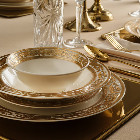 Karaca Elegance Bone Isola Service De Table 24 Pièces Pour 6 Personnes, Multicolore