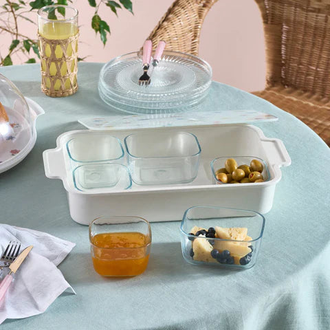 Karaca Fleur Ensemble De Petit-Déjeuner 8 Pièces, Multicolore
