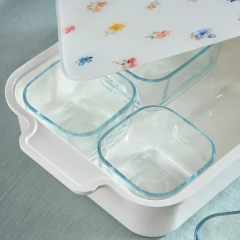 Karaca Fleur Ensemble De Petit-Déjeuner 8 Pièces, Multicolore