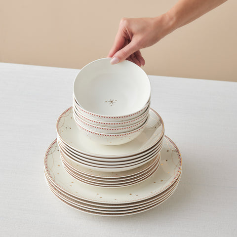 Service de table Karaca Elegance Bone Festival 24 pièces pour 6 personnes