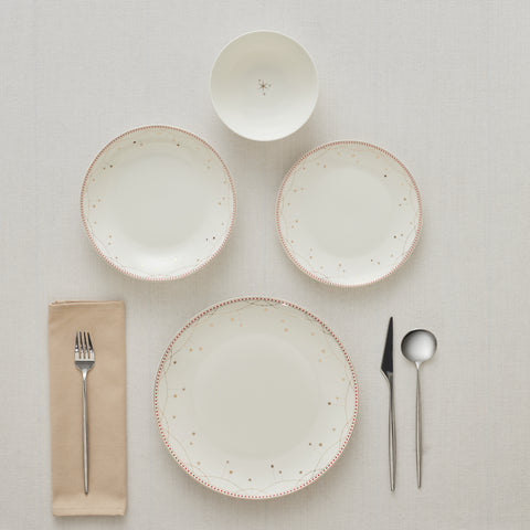 Service de table Karaca Elegance Bone Festival 24 pièces pour 6 personnes