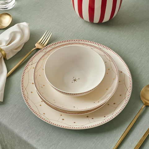 Service de table Karaca Elegance Bone Festival 24 pièces pour 6 personnes