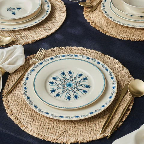 Service de table Karaca Forever Bone China Iznik 24 pièces pour 6 personnes, Multicolore