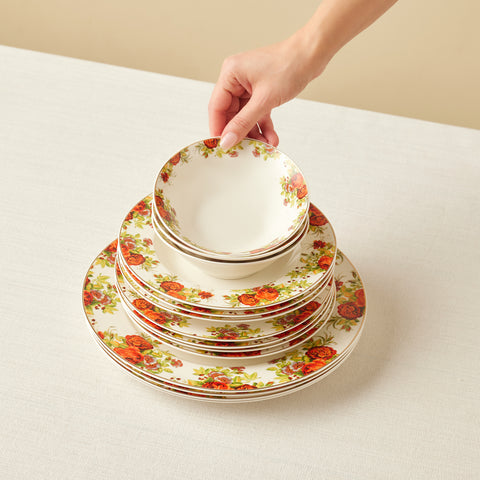 Service de Table Karaca Elegance Bone Montebello, 60 Pièces, pour 8 Personnes