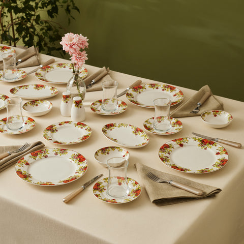 Service de Table Karaca Elegance Bone Montebello, 60 Pièces, pour 8 Personnes