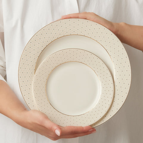 Karaca Elegance Bone Alessa Service de table et de petit-déjeuner 60 pièces pour 8 personnes