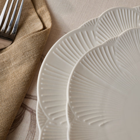 Karaca Bloom Service de table en Bone China 24 pièces pour 6 personnes, blanc