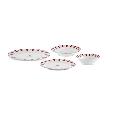 Karaca x Galatasaray Service de Table Forever Bone Sous Licence 24 Pièces pour 6 Personnes