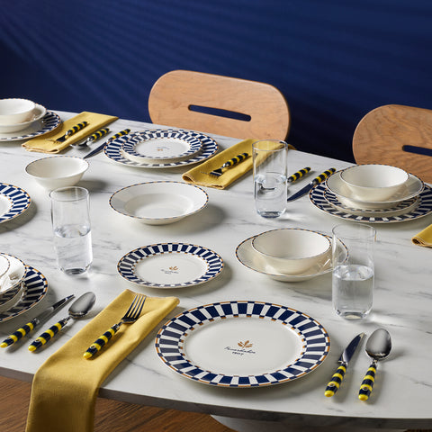 Karaca x Fenerbahçe Service de Table Forever Bone Sous Licence 24 Pièces pour 6 Personnes
