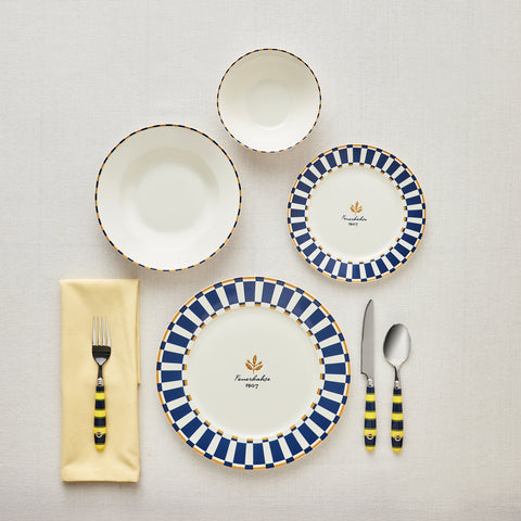 Karaca x Fenerbahçe Service de Table Forever Bone Sous Licence 24 Pièces pour 6 Personnes