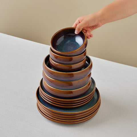 Karaca Earth Collection Mars Service de Table 36 Pièces pour 8 Personnes, Multicolore
