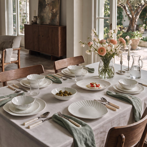 Karaca White Shell, Service de Table 18 pièces pour 6 personnes