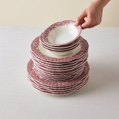 Karaca Bone China Rosie Service de Table 24 Pièces pour 6 Personnes, Multicolore