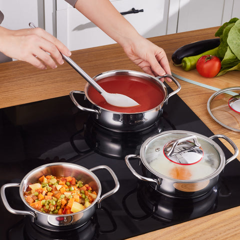 Batterie de cuisine Karaca Emirgan avec la base d’induction, 6 pièces, acier