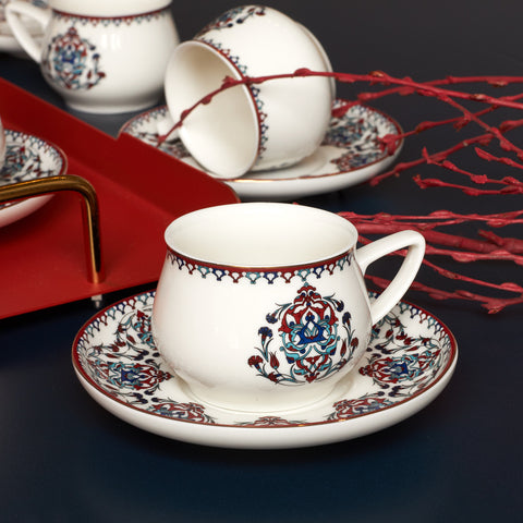 Coffret de tasses à café Karaca Nakkaş pour 6 personnes, 100 ml