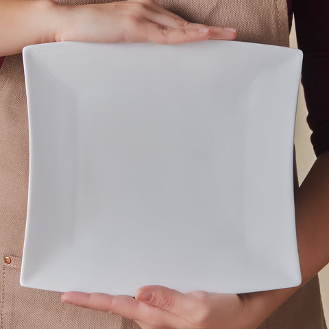 Karaca Stream Pure Perfect Blanc 32 Pièces Service de Petit Déjeuner 6 Personnes Carré