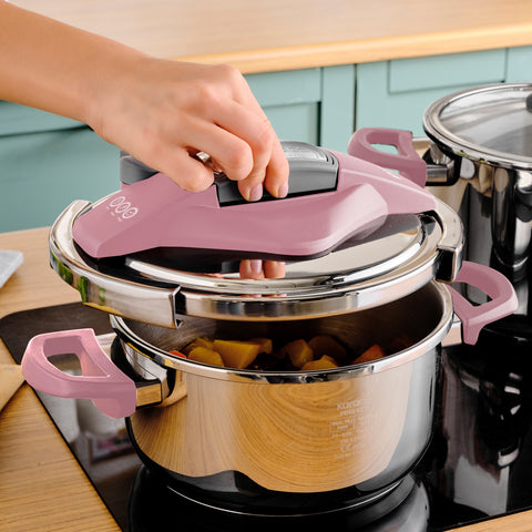 Ensemble d'autocuiseurs Karaca Perfect 4 + 6 L, rose
