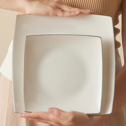 Karaca Square Bone Lucia Service De Table 60 Pièces Pour 12 Personnes – Or