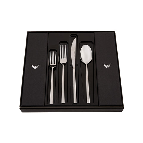 Karaca Milas 24 pièces Service de Couverts avec Boîte, Platine