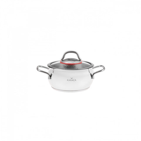 Batterie de cuisine Karaca Emirgan avec la base d’induction en acier, 6 pièces, taille moyenne