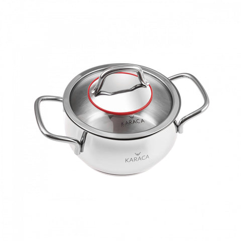 Batterie de cuisine Karaca Emirgan avec la base d’induction en acier, 6 pièces, taille moyenne