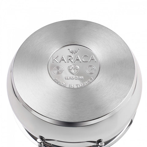 Batterie de cuisine Karaca Emirgan avec la base d’induction en acier, 6 pièces, taille moyenne