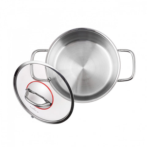 Batterie de cuisine Karaca Emirgan avec la base d’induction en acier, 6 pièces, taille moyenne