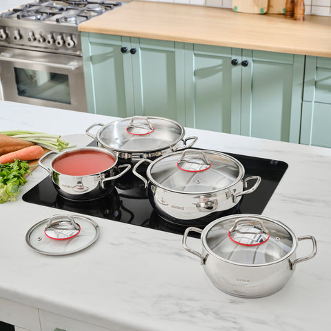 Batterie de cuisine Karaca Emirgan en acier, 8 pièces