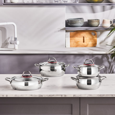 Batterie de cuisine Karaca Emirgan en acier, 8 pièces