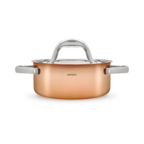 Karaca Powersteel 3Ply 316+ Mini Casserole en Acier Inoxydable, 10 cm, Cuivre