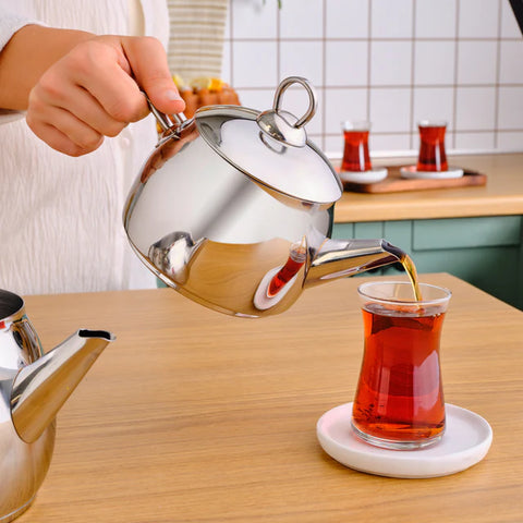 Théière et bouilloire Karaca Belinay taille moyenne en métal