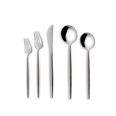 Ensemble de couverts Karaca Jupiter pour 12 personnes avec coffret, 60 pièces, platine