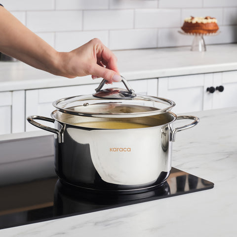 Batterie de cuisine Karaca Ada en acier, 12 pièces