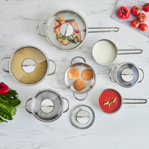 Batterie de cuisine Karaca Ada en acier, 12 pièces